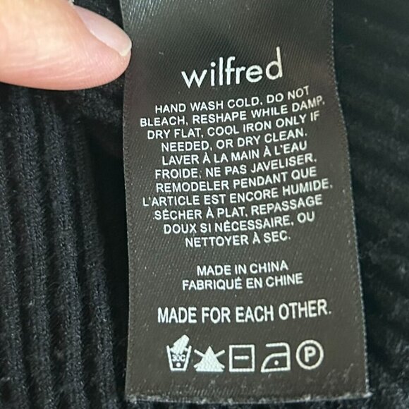 ARITZIA Wilfred Black Ribbed Cut Out Knit Dress US 2XS - Picture 7 of 7